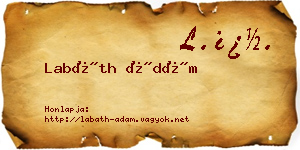 Labáth Ádám névjegykártya